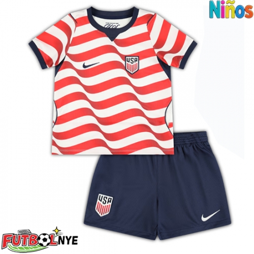 Camiseta Estados Unidos Primera Equipación para niños Mundial 2026 manga corta (+ pantalones cortos)